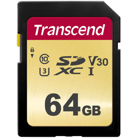 Transcend 64GB 500S UHS-I U3 SDXC Memory Card