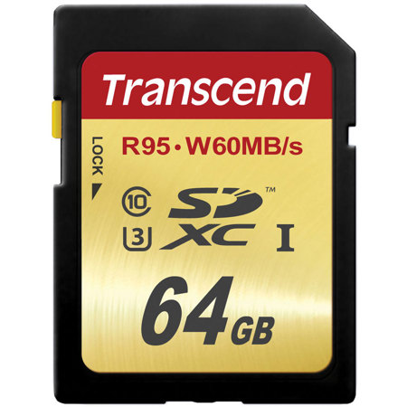 Transcend 64GB Class 10 UHS-I U3 SDXC Memory Card
