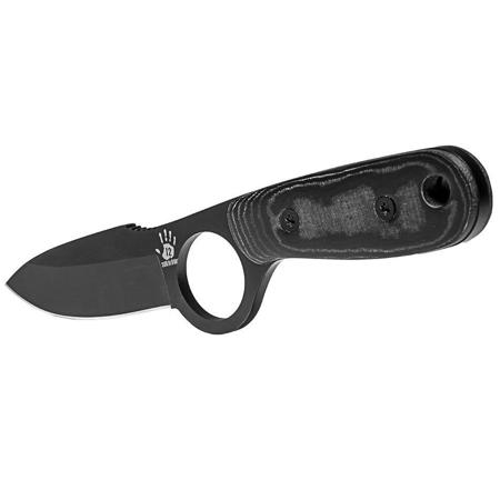 12 Survivors BKE Series Fixed Blade Knife with Sheath, Blackened Finish