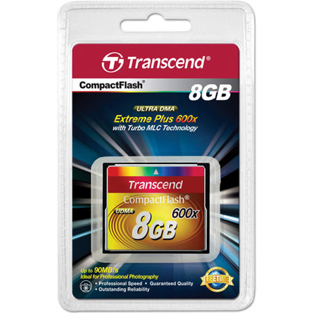 Transcend 8GB 600X Extreme Plus Series CF Memory Card