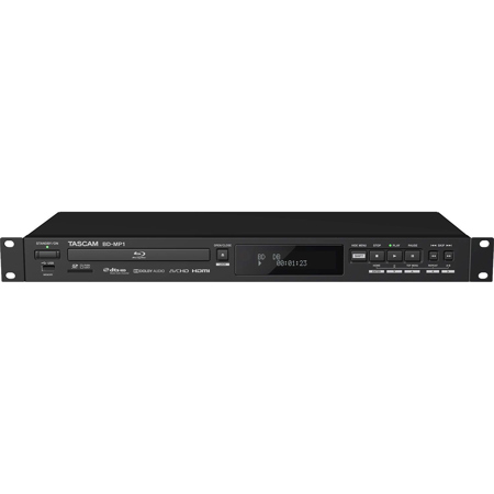 Tascam BD-MP1 1U Rackmount Professional-Grade Blu-Ray and USB Media Player