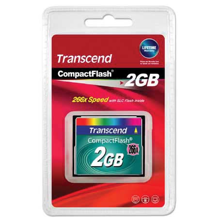 Transcend TS2GCF266 2GB, 266x Compact Flash Memory Card