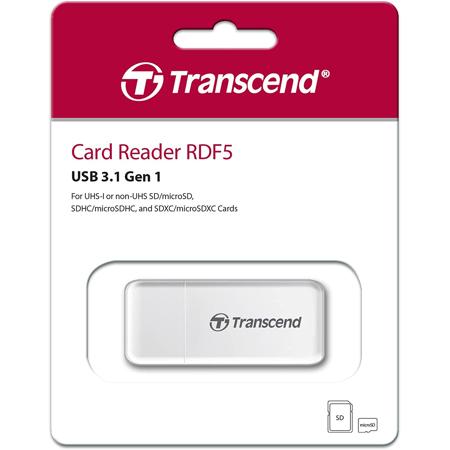 Transcend USB 3.0 Card Reader, White