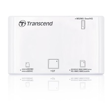 Transcend USB 2.0 Multi Card Reader, White