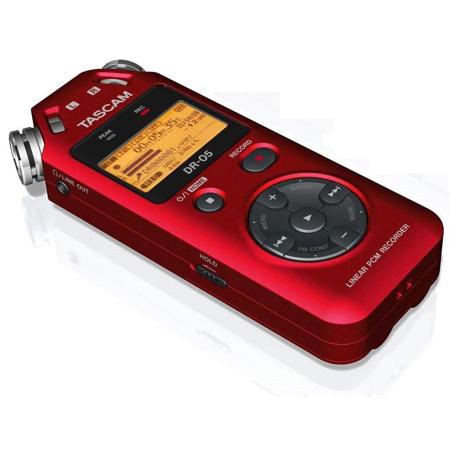 Tascam DR-05 Portable Handheld Digital Audio Recorder - Red