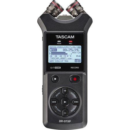 Tascam DR-07XP 2-Channel 32-Bit Float Portable Handheld Audio Recorder with USB-C Interface