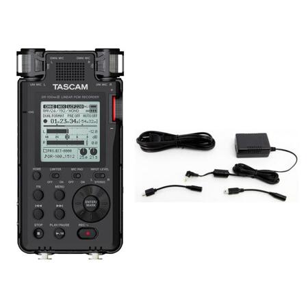 Tascam DR-100MKIII Stereo Linear PCM Recorder w/Tascam PS-P520E AC Adapter