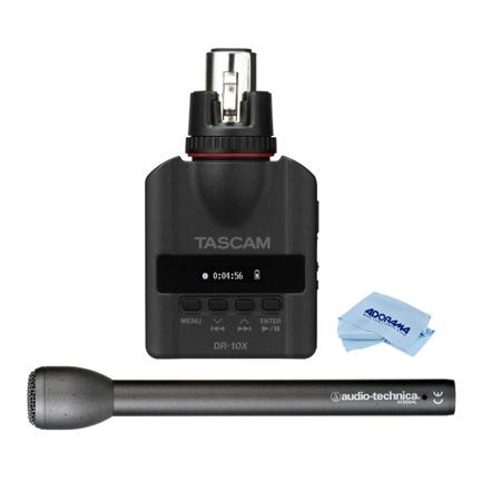 Tascam DR-10X Plug-On Micro Linear PCM Recorder for Handheld Mics W/Microphone