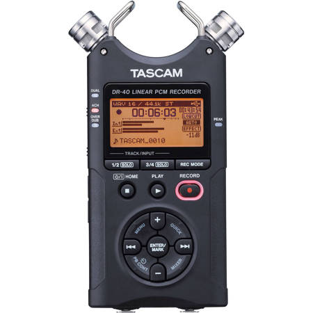 Tascam DR-40 4-Track Handheld Digital Audio Recorder - Black