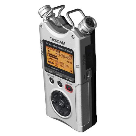 Tascam DR-40 4-Track Handheld Digital Audio Recorder - Silver