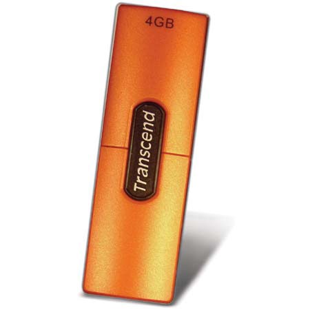 Transcend JetFlash 150 Series, 4GB Hi-Speed Key Chain USB Flash Drive, Silver.