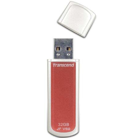 Transcend JetFlash V60, 32GB High Speed USB Flash Drive - Burgundy #TS32GJFV60