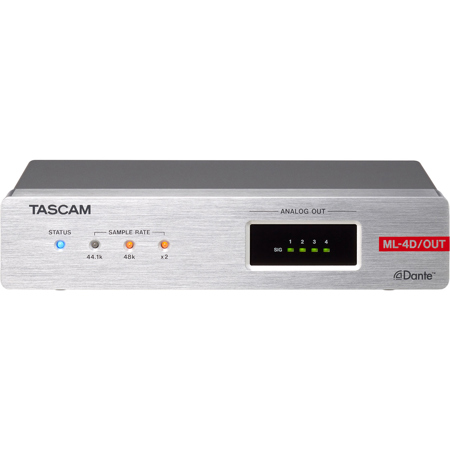 Tascam ML-4D/OUT-E 4-Ch Line Output Dante Converter, Euroblock Connectors