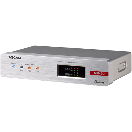 Tascam MM-2D-X 2-Channel Mic/Line Input/Output Dante Converter with Built-in DSP Mixer and XLR Connectors