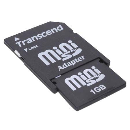 Transcend TS1GSDM 1GB Mini Secure Digital Memory Card