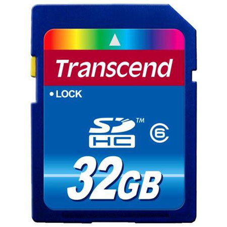 Transcend 32GB SDHC Class 6 Memory Card