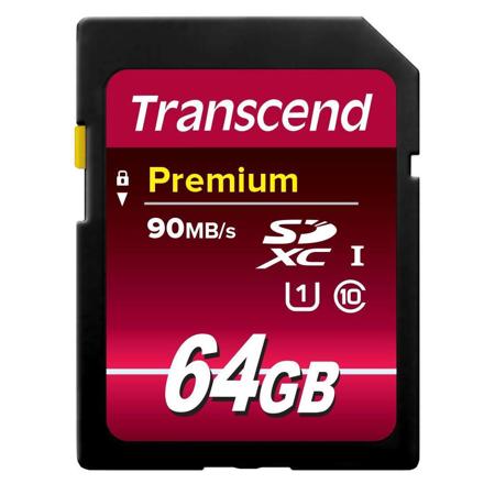 Transcend 64GB UHS-1 Class 10 400x SDXC Premium Flash Memory Card