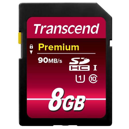 Transcend 8GB SDHC Class 10 UHS-I 400X Premium Memory Card