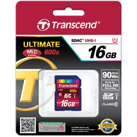 Transcend 16GB Ultimate Class 10 UHS-I U1 SDHC Memory Card