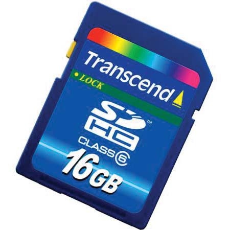 Transcend SDHC6 16GB SDHC Class 6, Memory Card w/RDS5W