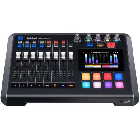 Tascam Mixcast 4 Podcast Station,w/2x TAP300 Broadcast Mics,2x H&A
