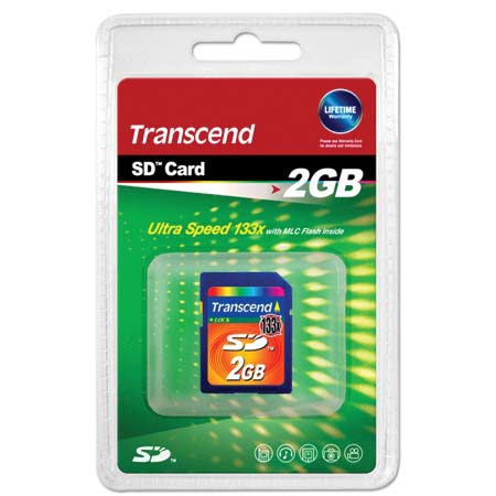 Transcend TS2GSD133 2GB, 133x (SD) Memory Card