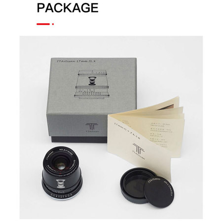 TTArtisan 17mm f/1.4 Lens for Sony E, Black A22B