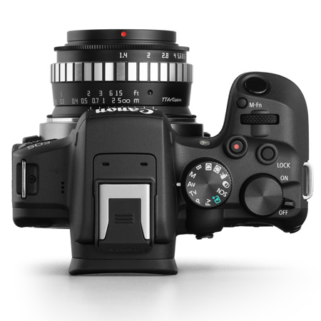 TTArtisan 23mm f/1.4 Lens for Canon EOS RF, Black/Silver C2314-BS-RF
