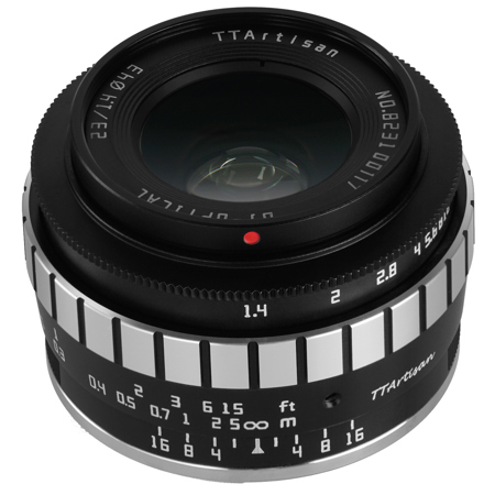 TTArtisan 23mm f/1.4 Lens for Olympus/LUMIX Micro Four Thirds, Black/Silver