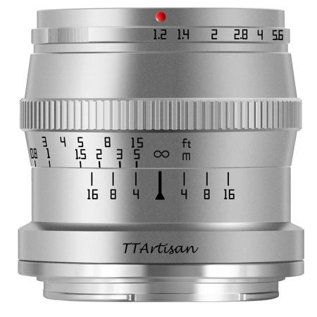 TTArtisan 50mm f/1.2 Lens for Nikon Z, Silver