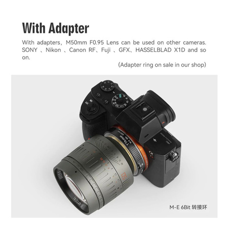 TTArtisan 50mm f/0.95 Lens for Leica M, Titanium