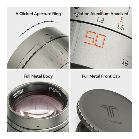 TTArtisan 50mm F0.95 レンズ Leica Mマウント　チタン TTArtisan 50mm f/0.95 Lens for Leica M, Titanium F50095-T-LM - Adorama