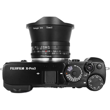 TTArtisan 7.5mm f/2 Fisheye Lens for Fujifilm X, Black A31B-FX