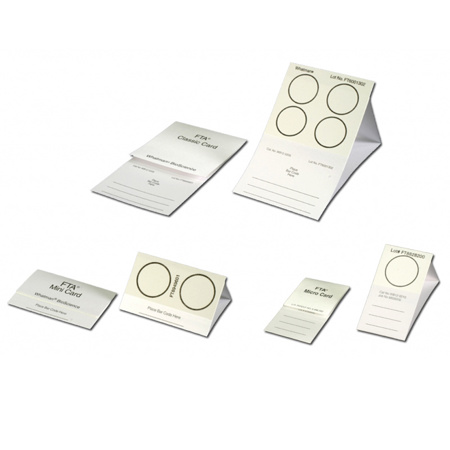 Tri-Tech Forensics FTA Mini Card, 2 Circles, 100 Pack
