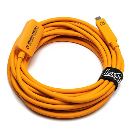 Tether Tools 16' TetherBoost Pro USB-C Core Controller Extension Cable, Orange