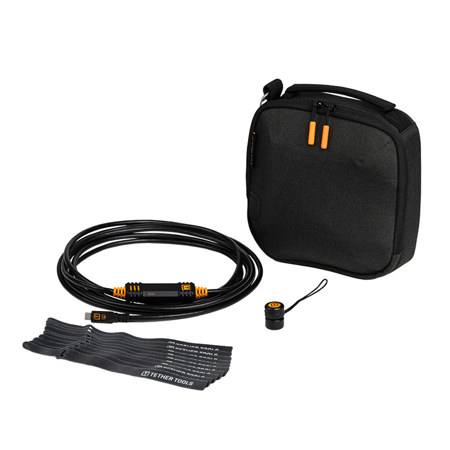 Tether Tools Starter Tethering Kit w/15' USB-C Cable, TetherGuard & Bag, Black