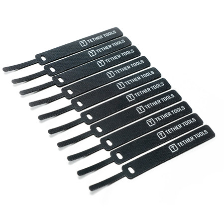 Tether Tools ProTab Cable Ties, Black, 10-Pack