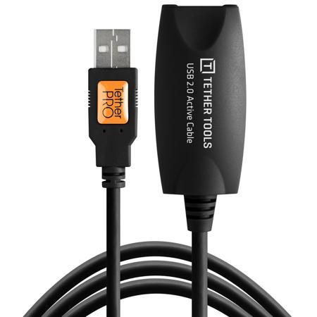 Tether Tools USB Active Extension, 16 feet, Black