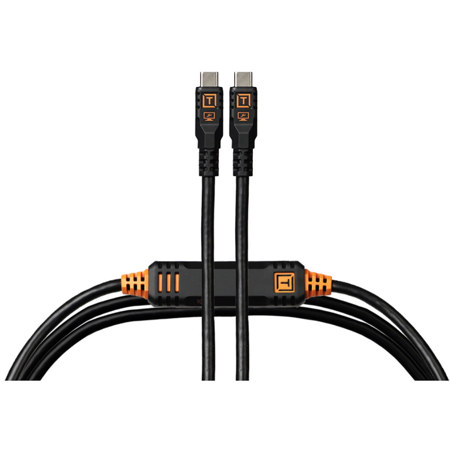 Tether Tools TetherPro Optima 10G 15' USB-C Straight to USB-C Straight Cable, Black