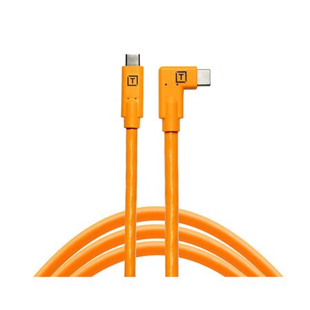 Tether Tools TetherPro 15' USB-C to USB-C Right Angle Cable, Orange