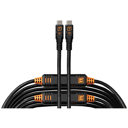 Tether Tools TetherPro Optima 10G 31' USB-C Straight to USB-C Straight Cable, Black