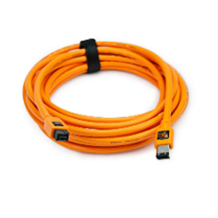 Tether Tools TetherPro FireWire 800/400 9 Pin to 4 Pin 15' Cable, Orange