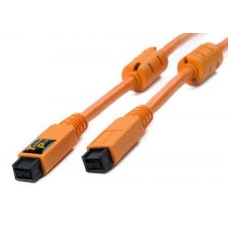 Tether Tools 15' (4.6 m) TetherPro FireWire 800 9-Pin to 9-Pin Cable, Orange