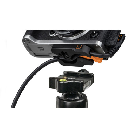 Tether Tools LeverLock Plate & Optima 10G 31' USB-C Straight to RA Cable, Black