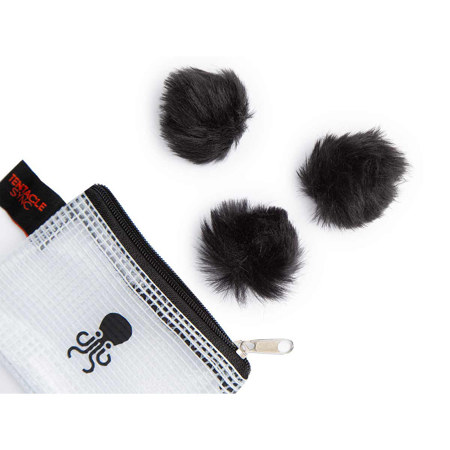 Tentacle Sync Windjammer for Tentacle Lavalier Microphones, Black, 3-Pack
