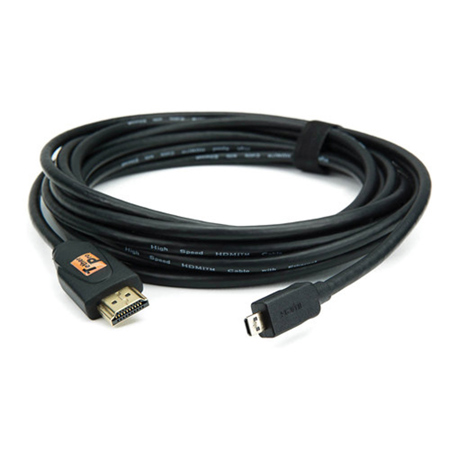 Tether Tools TetherPro 15' / 4.57m HDMI Micro D to HDMI A Cable, Black