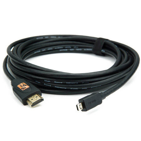 Tether Tools TetherPro 6' / 1.82m HDMI Micro D to HDMI A Cable, Black