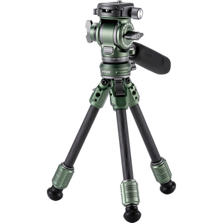 Tilta VT03 2-Section Carbon Fiber Tabletop Tripod with Video Fluid Head, Forest Green