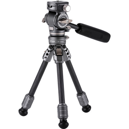 Tilta VT03 2-Section Carbon Fiber Tabletop Tripod w/Video Fluid Head, Space Gray