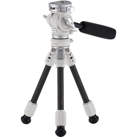 Tilta VT03 2-Section Carbon Fiber Tabletop Tripod w/Video Fluid Head, Snow White